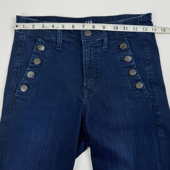 GAP High Rise Skinny Sailor Smoothing Pockets Ankle Jeans Size 4 - Picture 8 of 11